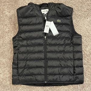 NWT Lacoste Quilted Lightweight Puffer Vest w/ Hood
